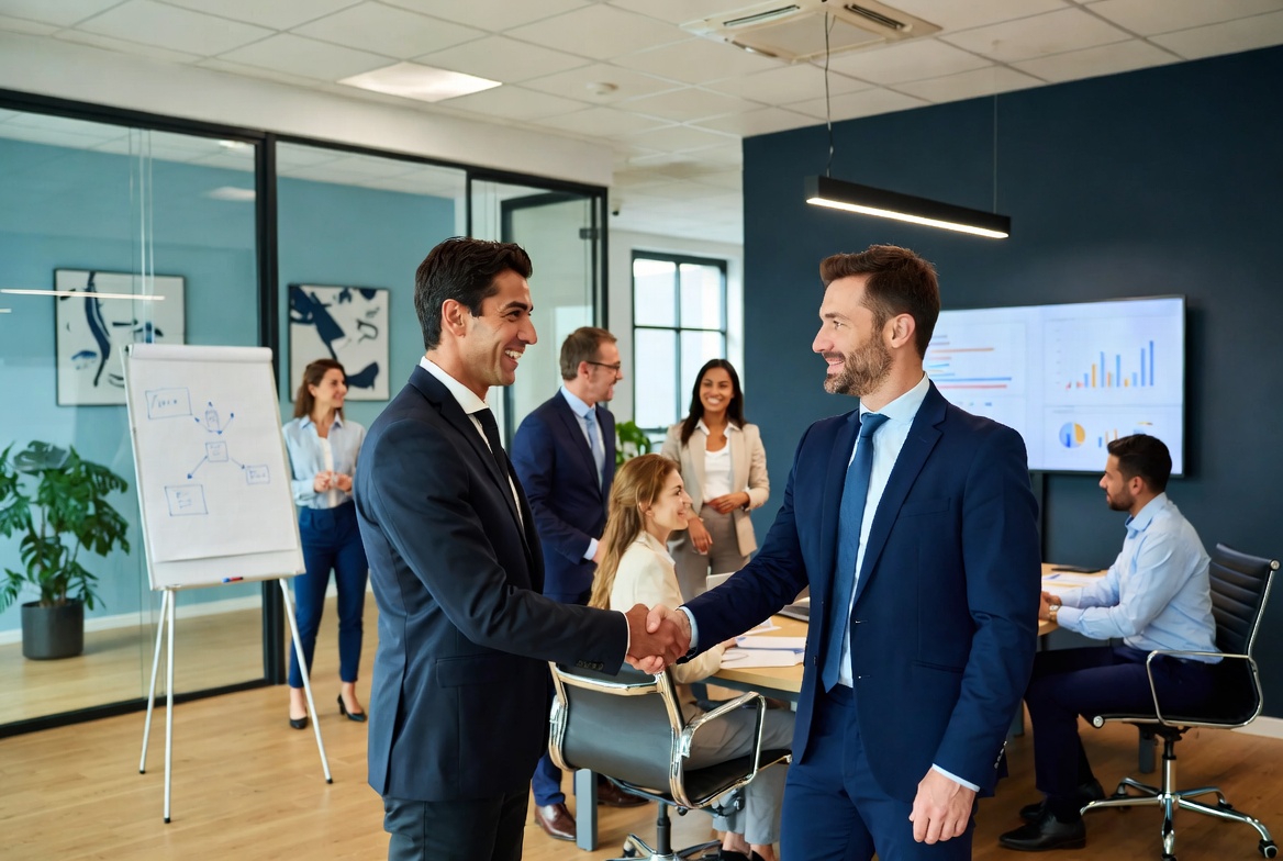 Team collaborating on strategy plans